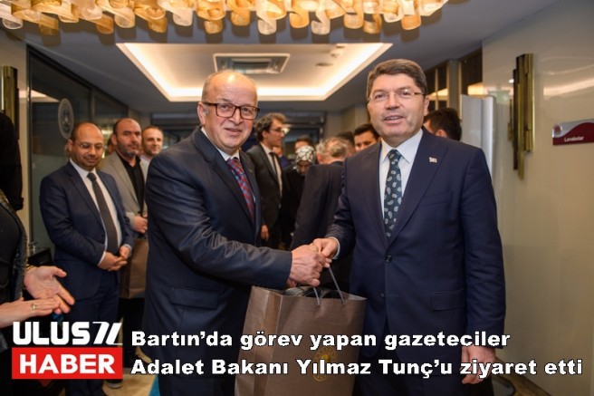 Bartın’da görev yapan gazeteciler Adalet Bakanı Yılmaz Tunç’u ziyaret etti.