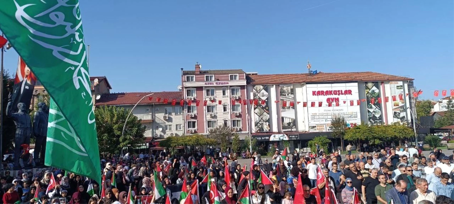 Bartın'da İsrail'e Filistin tepkisi