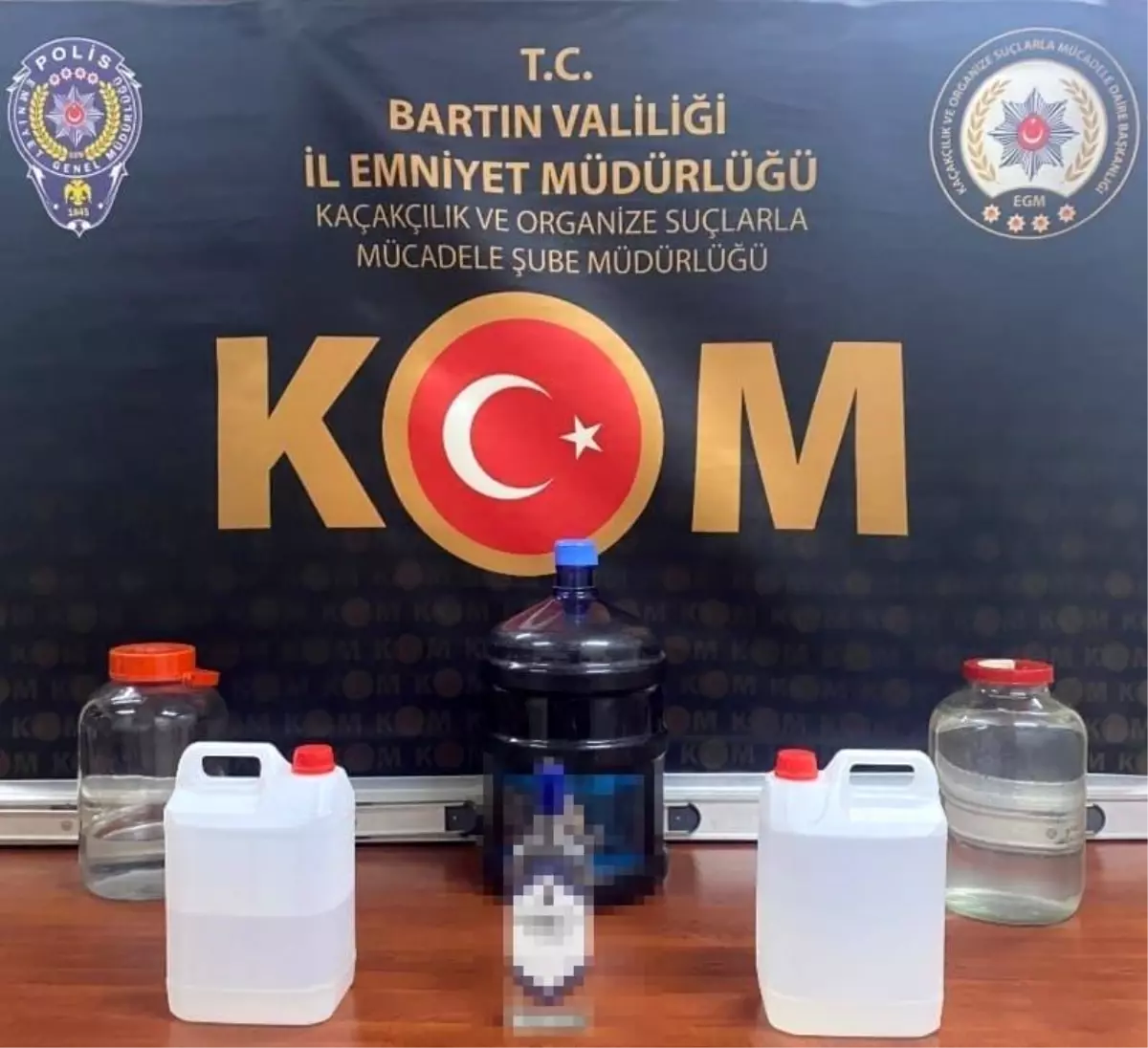 Bartın'da Yılbaşı Operasyonunda 39 Litre Sahte Alkol Ele Geçirildi