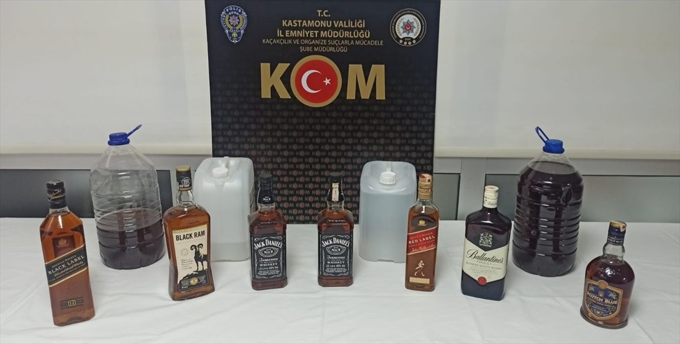 Kastamonu'da Kaçak ve Sahte Alkol Operasyonu: İki Şüpheli Gözaltına Alındı