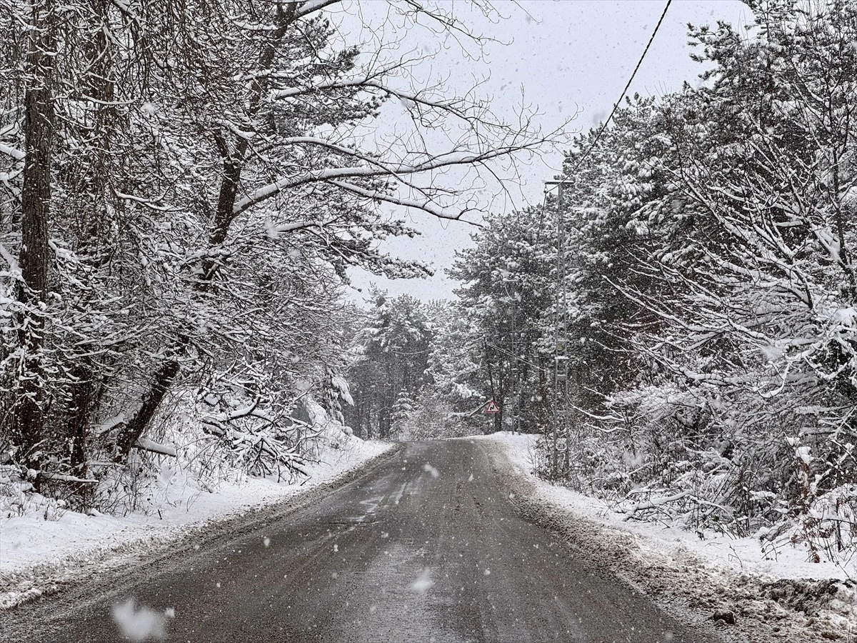 Kastamonu'da Yüksek Rakımlı Bölgelerde Kar Yağışı Etkili